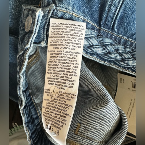 Frame Denim Braided High-Rise Wide-Leg Jeans sz 25 - Picture 10 of 10